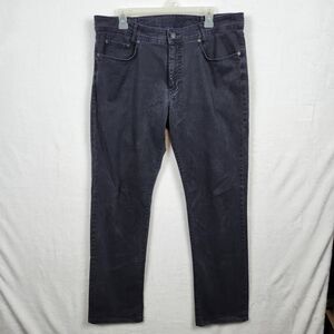MAC Arne Jeans Mens 36x34 Black Vintage Wash Straight Leg Slim Germany ALTERED